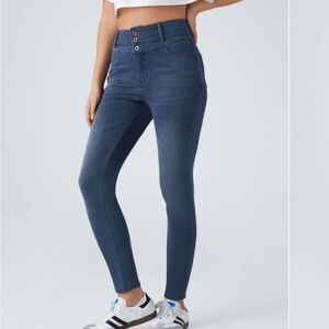Women's Blue High-Waisted Jeans